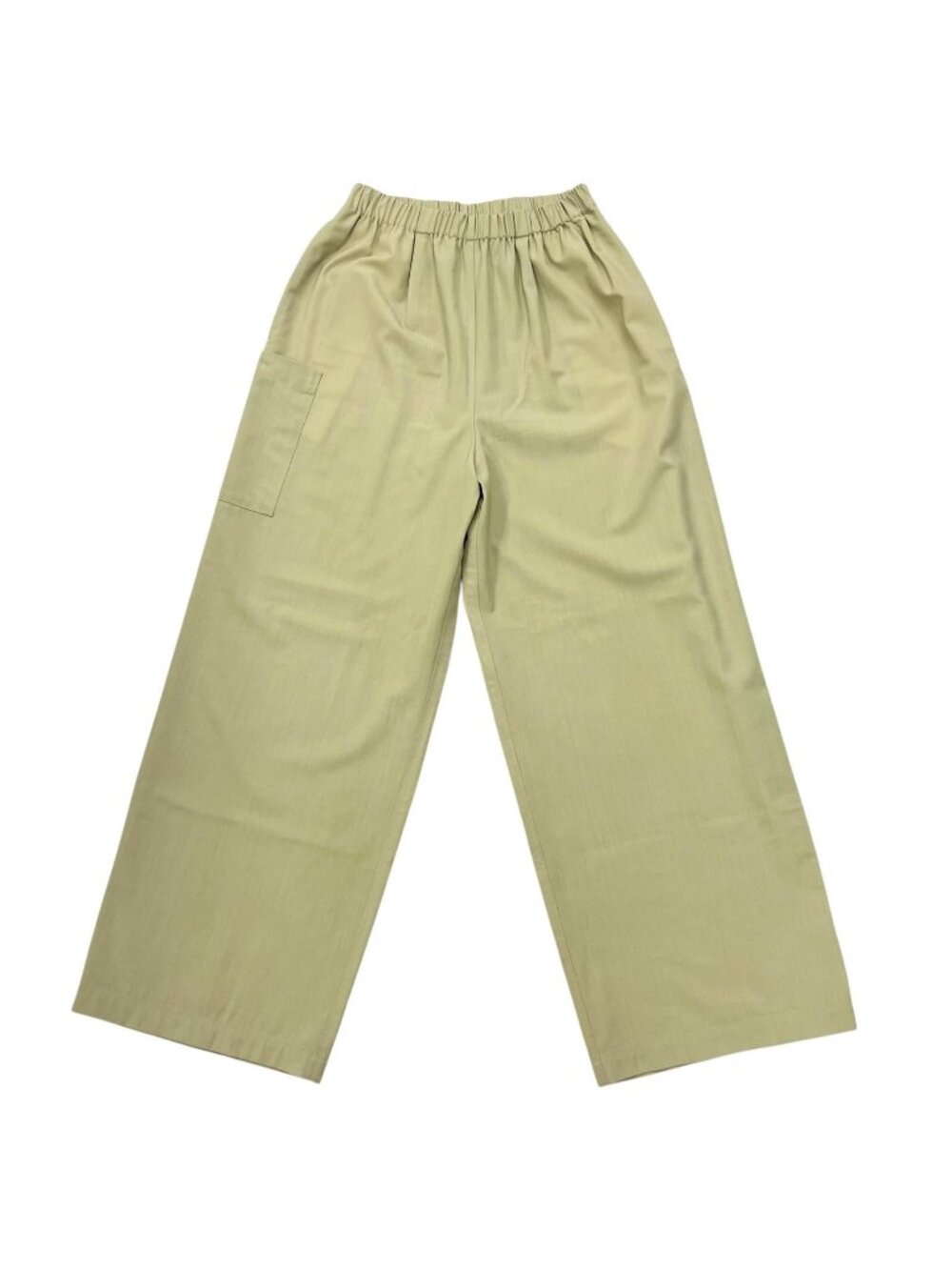 Moncler Pantalone Wool Wide Easy Pants Beige